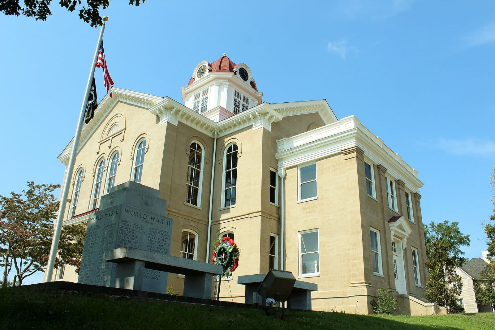 Jackson County Courthouse building in downtown Jefferson, Georgia